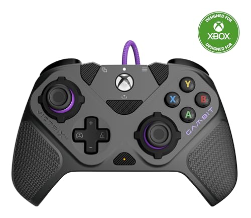 Turtle Beach Victrix Gambit Prime Wired Tournament Controller für Xbox Series X, S, Xbox One und PC - Offiziell lizenziert von Xbox, austauschbare Daumen-Sticks, zuweisbare Tasten Bild 1
