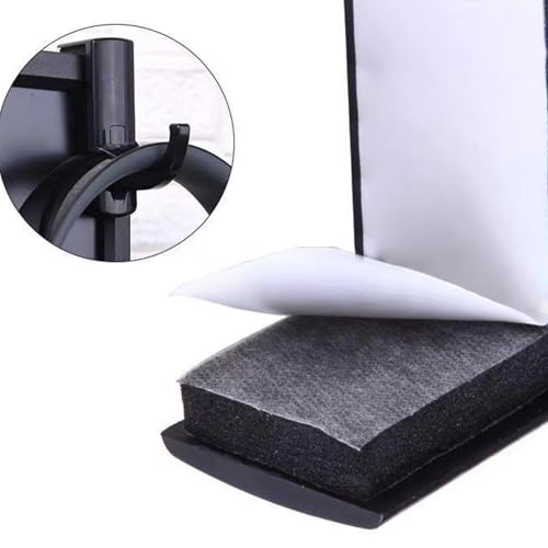 Kopfhörerständer, Headset-Ständer, Kopfhörer-Haken-Halterung, Ohr-Kopfhörer-Halter, PC-Gaming-Headset-Halter, Clip-Organizer, Schwarz Bild 3