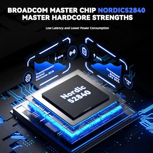 MAMBASNAKE x ATTACK SHARK G3PRO Gaming-Maus mit Magnetischer Ladestation, BT/2.4G Wireless/Kabel, PixArt PAW3311 Sensor, 59g leicht, 25000 DPI LIGHTSPEED Gamer Office-Mäuse für PC/Mac-Schwarz mit Tape Bild 5