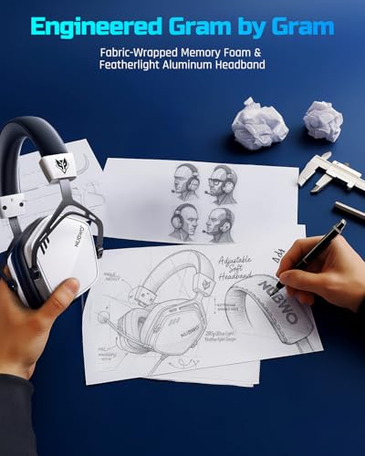 NUBWO HG03 USB A Gaming Headset mit 7.1 Surround und FPS Sound, Kabelgebundener Kopfhörer mit Mikrofon mit Geräuschunterdrückung, Komfortables Design für PC und Laptop – Weiß Bild 5