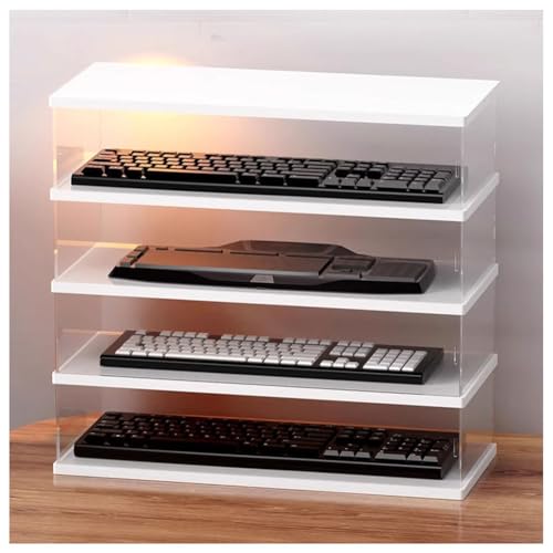 Tastaturständer Aufbewahrungsbox – Acryl-Display-Halter für Schreibtisch, staubdichter Organizer für Büro, Zuhause, Schule, Gaming-Tastatur und Maus Bild 4