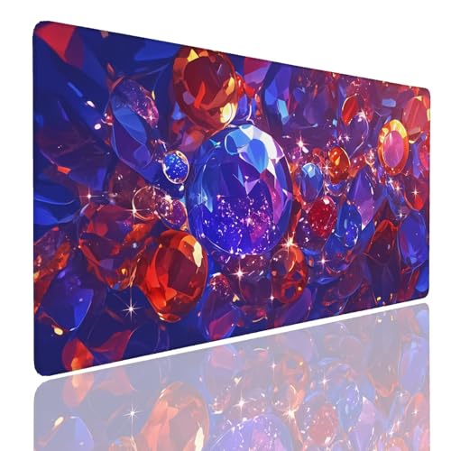 Mauspad XXL 1400x800x4mm Wasserdicht Schreibtischunterlage rutschfeste Speed Gaming Mousepad Red (10) Groß Desk Mouse Mat Maus Pad, Schreibtisch Unterlage Deko für PC, MacBook, Laptop, Home Office Bild 1