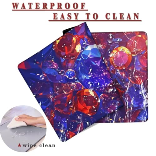 Mauspad XXL 1400x800x4mm Wasserdicht Schreibtischunterlage rutschfeste Speed Gaming Mousepad Red (10) Groß Desk Mouse Mat Maus Pad, Schreibtisch Unterlage Deko für PC, MacBook, Laptop, Home Office Bild 2