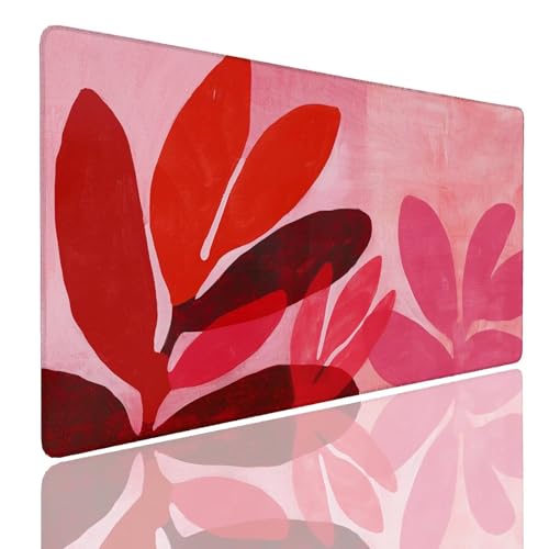 Mauspad XXL 1400x800x4mm Wasserdicht Schreibtischunterlage rutschfeste Speed Gaming Mousepad Red (12) Groß Desk Mouse Mat Maus Pad, Schreibtisch Unterlage Deko für PC, MacBook, Laptop, Home Office Bild 1