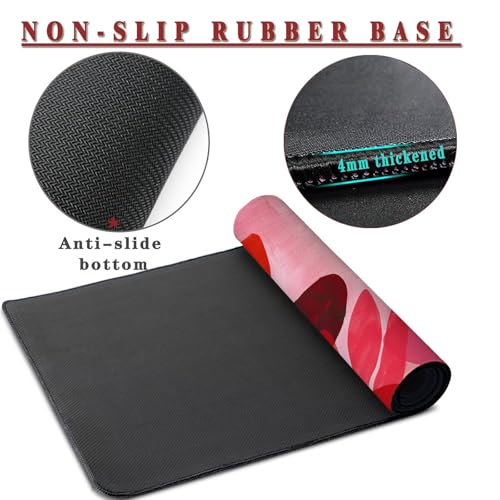 Mauspad XXL 1400x800x4mm Wasserdicht Schreibtischunterlage rutschfeste Speed Gaming Mousepad Red (12) Groß Desk Mouse Mat Maus Pad, Schreibtisch Unterlage Deko für PC, MacBook, Laptop, Home Office Bild 3