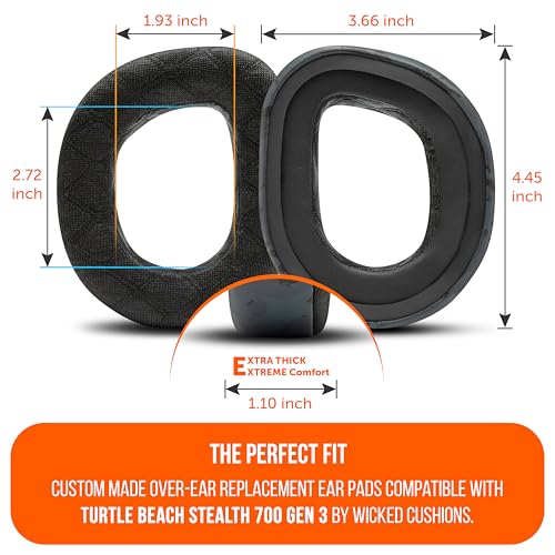 WC Freeze V2 Stealth 700 Gen 3 – Kühlende Gel-Ohrpolster, kompatibel mit Turtle Beach Stealth 700 Gen 3 von Wicked Cushions | Verbesserter Komfort und Schallisolierung | Black Camo Bild 5