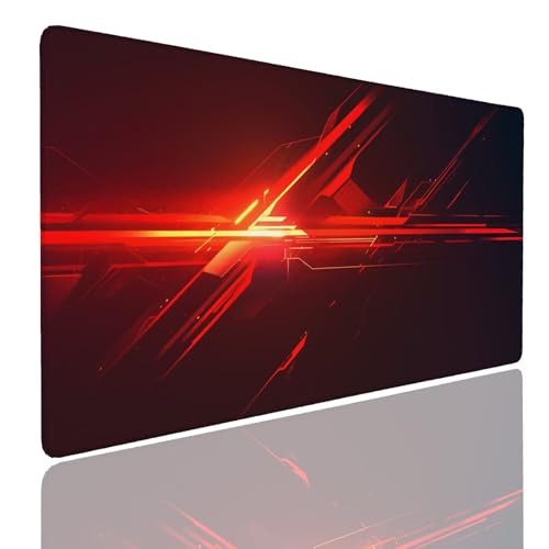 Mauspad XXL 1400x800x4mm Wasserdicht Schreibtischunterlage rutschfeste Speed Gaming Mousepad Red (5) Groß Desk Mouse Mat Maus Pad, Schreibtisch Unterlage Deko für PC, MacBook, Laptop, Home Office Bild 1