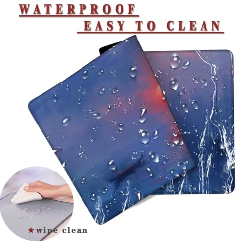 Mauspad XXL 1400x800x4mm Wasserdicht Schreibtischunterlage rutschfeste Speed Gaming Mousepad Red (3) Groß Desk Mouse Mat Maus Pad, Schreibtisch Unterlage Deko für PC, MacBook, Laptop, Home Office Bild 2