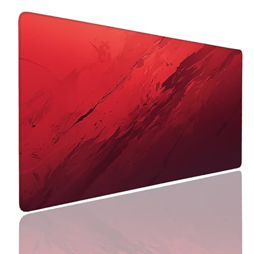 Mauspad XXL 1400x800x4mm Wasserdicht Schreibtischunterlage rutschfeste Speed Gaming Mousepad Red (7) Groß Desk Mouse Mat Maus Pad, Schreibtisch Unterlage Deko für PC, MacBook, Laptop, Home Office Bild 1