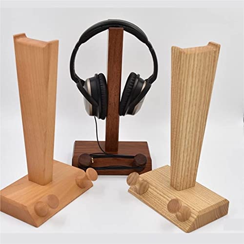 Kopfhörerständer， Kopfhörer-Aufhänger, Headset-Halter, Headset-Ständer, Kopfhörerständer aus massivem Holz mit Wickelsäule, Kopfhörerhalter, Spielkopfhörer, Platz sparen Bild 4