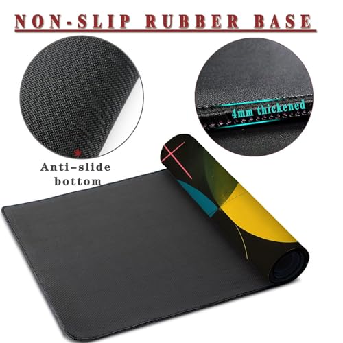 Mauspad XXL 1400x800x4mm Wasserdicht Schreibtischunterlage rutschfeste Speed Gaming Mousepad Retro (15) Groß Desk Mouse Mat Maus Pad, Schreibtisch Unterlage Deko für PC, MacBook, Laptop, Home Office Bild 3