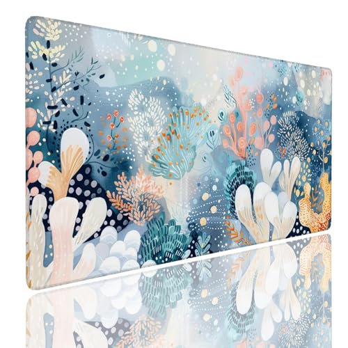 Mauspad XXL 1400x800x4mm Wasserdicht Schreibtischunterlage rutschfeste Speed Gaming Mousepad Retro (13) Groß Desk Mouse Mat Maus Pad, Schreibtisch Unterlage Deko für PC, MacBook, Laptop, Home Office Bild 1