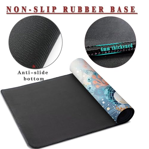 Mauspad XXL 1400x800x4mm Wasserdicht Schreibtischunterlage rutschfeste Speed Gaming Mousepad Retro (13) Groß Desk Mouse Mat Maus Pad, Schreibtisch Unterlage Deko für PC, MacBook, Laptop, Home Office Bild 3