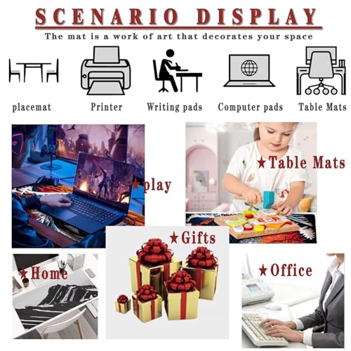 Mauspad XXL 1400x800x4mm Wasserdicht Schreibtischunterlage rutschfeste Speed Gaming Mousepad Retro (2) Groß Desk Mouse Mat Maus Pad, Schreibtisch Unterlage Deko für PC, MacBook, Laptop, Home Office Bild 6