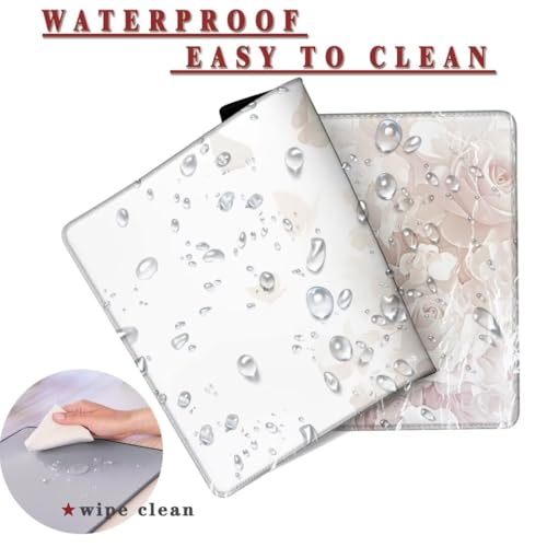 Mauspad XXL 1400x800x4mm Wasserdicht Schreibtischunterlage rutschfeste Speed Gaming Mousepad Rose (1) Groß Desk Mouse Mat Maus Pad, Schreibtisch Unterlage Deko für PC, MacBook, Laptop, Home Office Bild 2