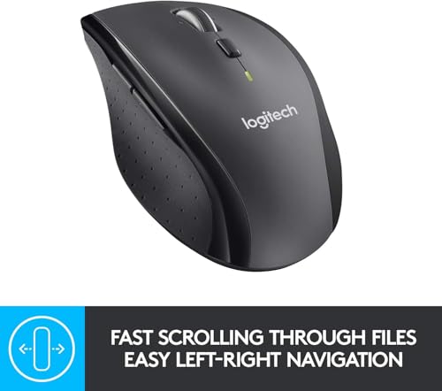Logitech M705 Marathon Kabellose Maus, 2,4 GHz mit USB-Unifying-Empfänger, 1000 DPI, 5 programmierbare Tasten K270 Tastatur Bild 4