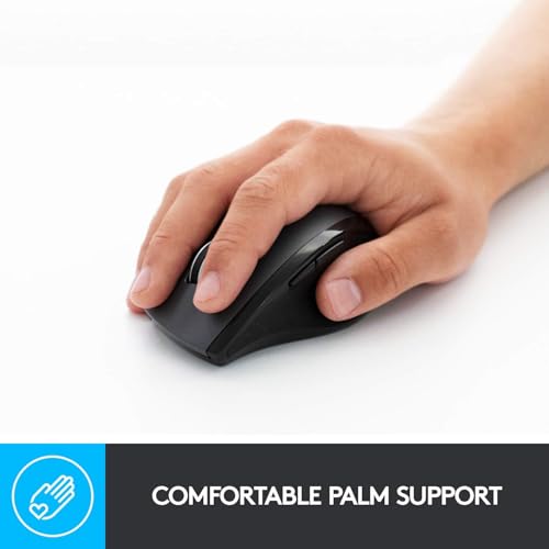 Logitech M705 Marathon Kabellose Maus, 2,4 GHz mit USB-Unifying-Empfänger, 1000 DPI, 5 programmierbare Tasten K270 Tastatur Bild 5