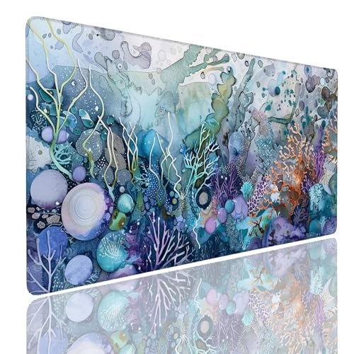 Mauspad XXL 1400x800x4mm Wasserdicht Schreibtischunterlage rutschfeste Speed Gaming Mousepad Scenery (1) Groß Desk Mouse Mat Maus Pad, Schreibtisch Unterlage Deko für PC, MacBook, Laptop, Home Office Bild 1