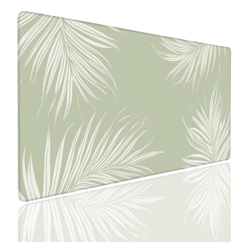 Mauspad XXL 1400x800x4mm Wasserdicht Schreibtischunterlage rutschfeste Speed Gaming Mousepad Sage (4) Groß Desk Mouse Mat Maus Pad, Schreibtisch Unterlage Deko für PC, MacBook, Laptop, Home Office Bild 1