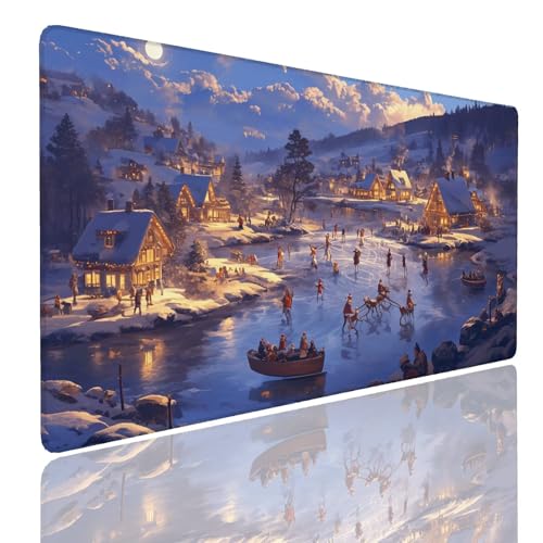 Mauspad XXL 1400x800x4mm Wasserdicht Schreibtischunterlage rutschfeste Speed Gaming Mousepad Scenery (3) Groß Desk Mouse Mat Maus Pad, Schreibtisch Unterlage Deko für PC, MacBook, Laptop, Home Office Bild 1