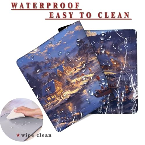Mauspad XXL 1400x800x4mm Wasserdicht Schreibtischunterlage rutschfeste Speed Gaming Mousepad Scenery (3) Groß Desk Mouse Mat Maus Pad, Schreibtisch Unterlage Deko für PC, MacBook, Laptop, Home Office Bild 2