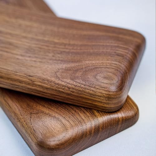 Handballenauflage Maus aus Premium Holz, Rutschfeste und Ergonomische Handgelenkauflage aus Schwarzem Walnussholz, für Büro und Gaming geeignet Bild 3