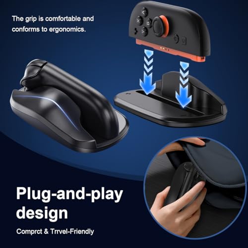 GXGM Gaming Controller Maushalter,Für Switch 2 Controller,Maus Basisgriff,Rutschfester Ständer, Switch 2 Zubehör (Schwarz) Bild 3