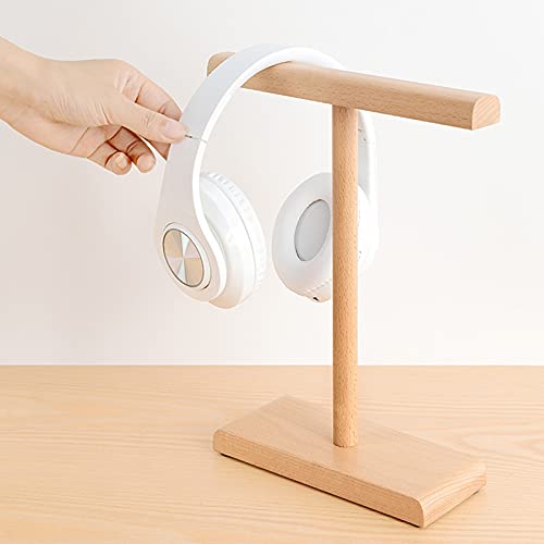 Kopfhörerständer/Headset-Halter Doppelter Kopfhörerständer für den Schreibtisch Massivholz Gaming-Headsets Halter Kleiderbügel Kreative Anzeige Headset-Aufhänger Einfache Bild 4