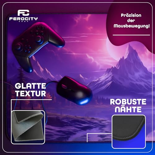 Gaming Mauspad Personalisiert mit Foto und Text| XXL 900x600 mm Gross | 3 mm | fur maus und tastatur | Genähte Kanten für Haltbarkeit - Perfekt für PC, Laptop, MacBook von Gamer Teenager [167] Bild 2