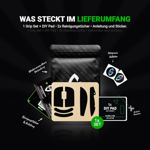 SensoryBoost Maus Grip Tape – kompatibel mit Pulsar X2H Medium (inkl. Zuschnitt-Pad) Schweißabsorbierend, extrem rutschfest & Ultradünn (0,5 mm) – Rückstandsfrei – Gaming Zubehör Bild 6