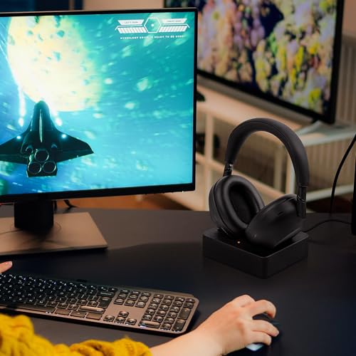 GEEKRIA Kopfhörer-Ladeständer, kompatibel mit Sony WH-1000XM6 / 1000XM5, 3D-gedrucktes Kunstharz-Magnetdock, Gaming-Headset-Basis (Schwarz) Bild 6