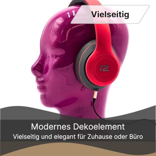 Glaskopf Ständer für Kopfhörer, Headset & VR-Brille – Dekorativer Kopf aus Glas – Design Kopfhörerhalter - Farbe: OP2 pink Bild 6
