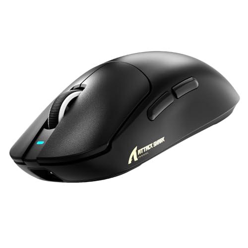 ATTACK SHARK X8PPO 8K Mouse for Large Hand, 55g Superlight, PixArt PAW3395PRO Gaming Sensor, BT/2.4G Wireless/Wired, 6 Adjustable DPI up to 40000, 500mAh Battery (Black) Bild 1