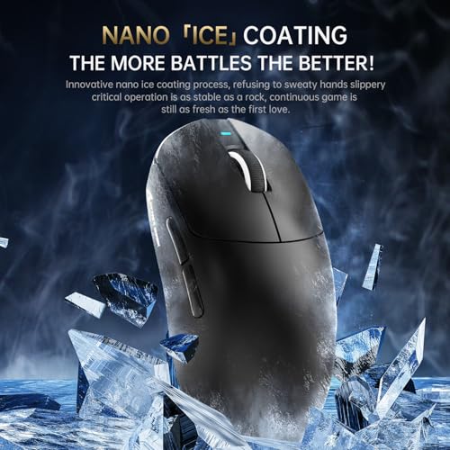 ATTACK SHARK X8PPO 8K Mouse for Large Hand, 55g Superlight, PixArt PAW3395PRO Gaming Sensor, BT/2.4G Wireless/Wired, 6 Adjustable DPI up to 40000, 500mAh Battery (Black) Bild 3