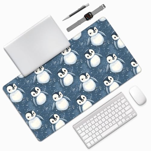 Großes Gaming-Mauspad, niedlicher Pinguin-Druck, Schreibtisch-Tastatur-Pad, rutschfeste Schreibtischunterlage für Desktop-Tastatur und Maus, Mauspad für Büro, Heimzubehör, 40,6 x 74,5 cm Bild 7