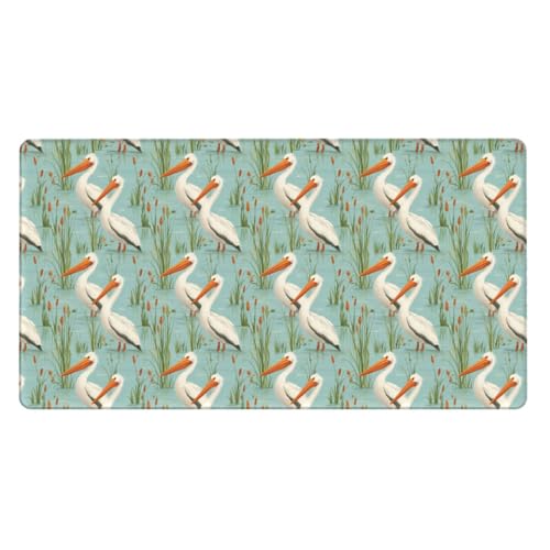 Großes Gaming-Mauspad, Riverside Gull Print, Schreibtisch-Tastatur-Pad, rutschfeste Schreibtischunterlage für Desktop-Tastatur und Maus, Mauspad für Büro, Heimzubehör, 40,6 x 74,5 cm Bild 1