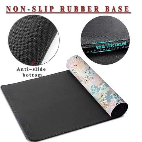 Mauspad XXL 1200x600x4mm Wasserdicht Schreibtischunterlage rutschfeste Speed Gaming Mousepad Sea Groß Desk Mouse Mat Maus Pad, Schreibtisch Unterlage Deko für PC, MacBook, Laptop, Home Office Bild 3