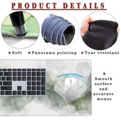 Mauspad XXL 1400x800x4mm Wasserdicht Schreibtischunterlage rutschfeste Speed Gaming Mousepad Shabby (1) Groß Desk Mouse Mat Maus Pad, Schreibtisch Unterlage Deko für PC, MacBook, Laptop, Home Office Bild 4