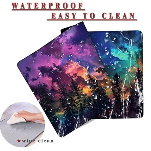 Mauspad XXL 1400x800x4mm Wasserdicht Schreibtischunterlage rutschfeste Speed Gaming Mousepad Sky (1) Groß Desk Mouse Mat Maus Pad, Schreibtisch Unterlage Deko für PC, MacBook, Laptop, Home Office Bild 2