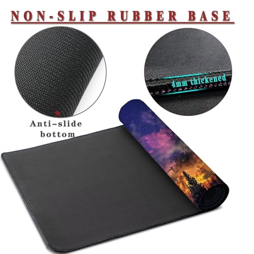 Mauspad XXL 1400x800x4mm Wasserdicht Schreibtischunterlage rutschfeste Speed Gaming Mousepad Sky (1) Groß Desk Mouse Mat Maus Pad, Schreibtisch Unterlage Deko für PC, MacBook, Laptop, Home Office Bild 3