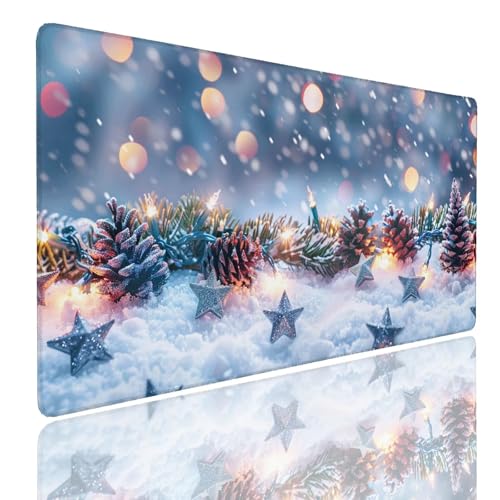 Mauspad XXL 1400x800x4mm Wasserdicht Schreibtischunterlage rutschfeste Speed Gaming Mousepad Silver (1) Groß Desk Mouse Mat Maus Pad, Schreibtisch Unterlage Deko für PC, MacBook, Laptop, Home Office Bild 1