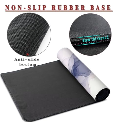 Mauspad XXL 1400x800x4mm Wasserdicht Schreibtischunterlage rutschfeste Speed Gaming Mousepad Shape (2) Groß Desk Mouse Mat Maus Pad, Schreibtisch Unterlage Deko für PC, MacBook, Laptop, Home Office Bild 3