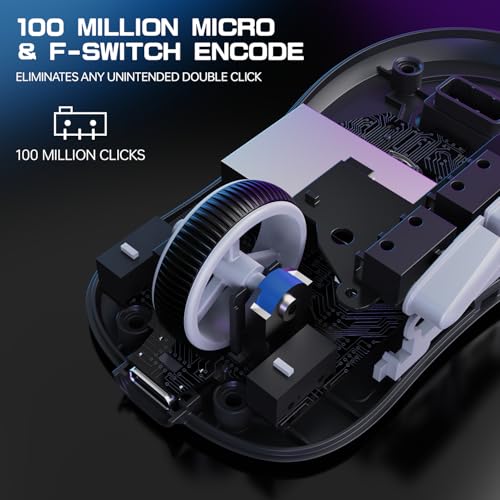 ATTACK SHARK X3MAX 49g Superlight Maus, PixArt PAW3950-Sensor, Bis zu 420000 DPI, 100M Klicks Optische Mikroschalter, BT/2,4G Kabellose/Kabelgebundene Gaming-Maus mit Spiralkabel, für PC/Xbox/PS5/Mac Bild 5