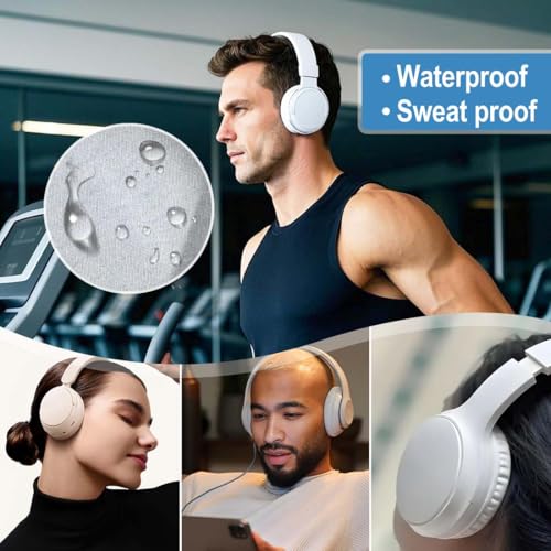 4 Stücke Kopfhörer Ohrpolster-6 Bis 7.5 cm, Headset Ohrpolster, Schweißschutz Für Fitnessstudio, Gaming Für Schützen Sie Das Headset(Weiß) Bild 4
