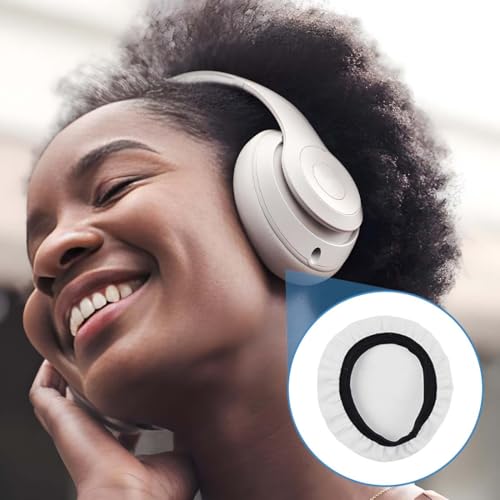 4 Stücke Kopfhörer Ohrpolster-6 Bis 7.5 cm, Headset Ohrpolster, Schweißschutz Für Fitnessstudio, Gaming Für Schützen Sie Das Headset(Weiß) Bild 5