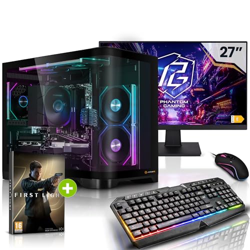Aurum Komplett Set Gaming PC Ryzen 7 7800X3D • 27" Monitor • GeForce RTX5070 12GB • 32GB DDR5 • 1TB M.2 SSD • Windows 11 • Tastatur • Maus pc Gaming komplettpaket Bild 2