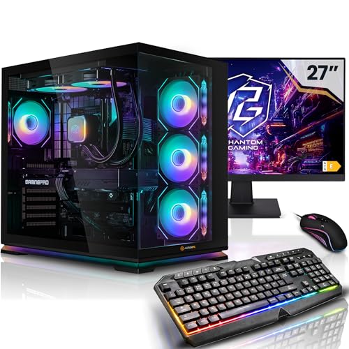 Aurum Komplett Set Gaming PC Intel Core i9-12900KF • 27" Monitor • GeForce RTX5060Ti 16GB • 32GB DDR4 • 1TB M.2 SSD • Windows 11 • Wasserkühlung • Tastatur • Maus pc Gaming komplettpaket Bild 1