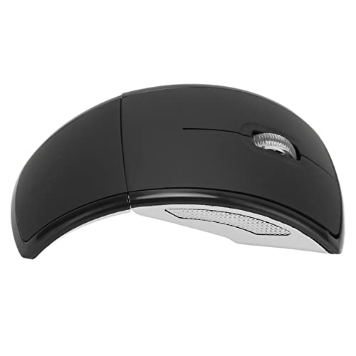 Tragbare, Kompakte, Zusammenklappbare Kabellose Maus 2,4 G, 1600 DPI, Matte Büro-Gaming-Maus mit1 (Schwarz) Bild 1