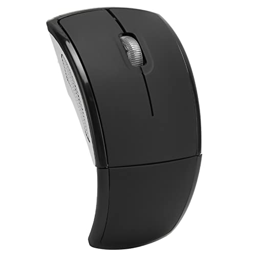 Tragbare, Kompakte, Zusammenklappbare Kabellose Maus 2,4 G, 1600 DPI, Matte Büro-Gaming-Maus mit1 (Schwarz) Bild 5