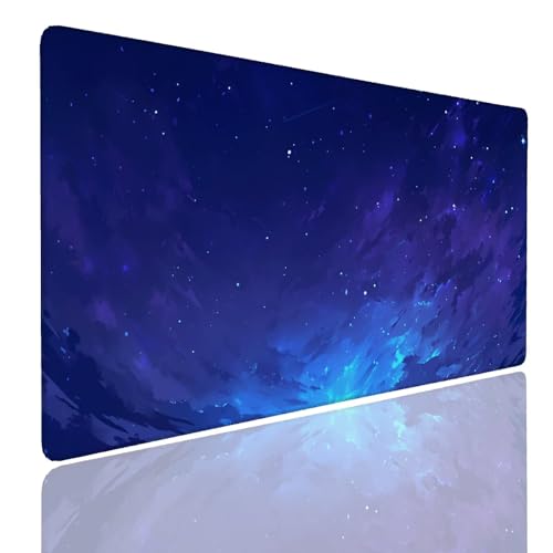 Mauspad XXL 1400x800x4mm Wasserdicht Schreibtischunterlage rutschfeste Speed Gaming Mousepad Sky (7) Groß Desk Mouse Mat Maus Pad, Schreibtisch Unterlage Deko für PC, MacBook, Laptop, Home Office Bild 1